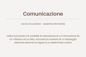Definizione della parola "Comunicazione"